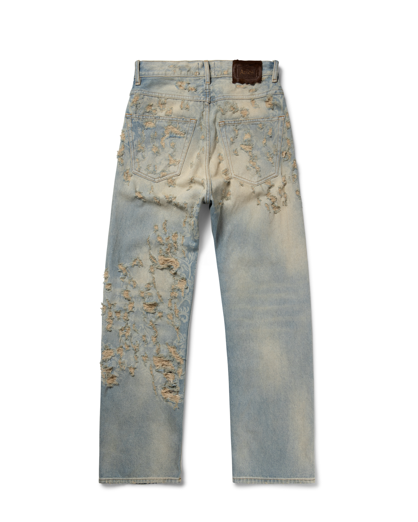 Destroyed Lace Batten Jeans