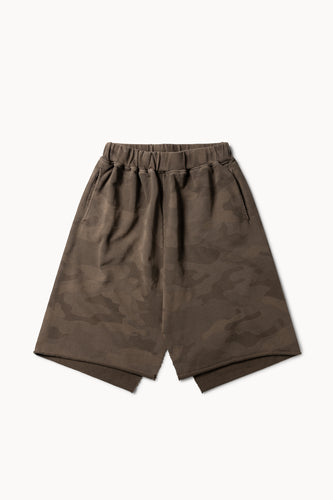 Deconstructed Aged Camo Sweatskirt