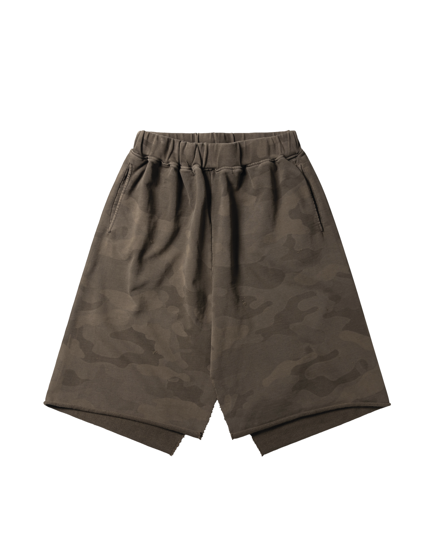 Deconstructed Aged Camo Sweatskirt