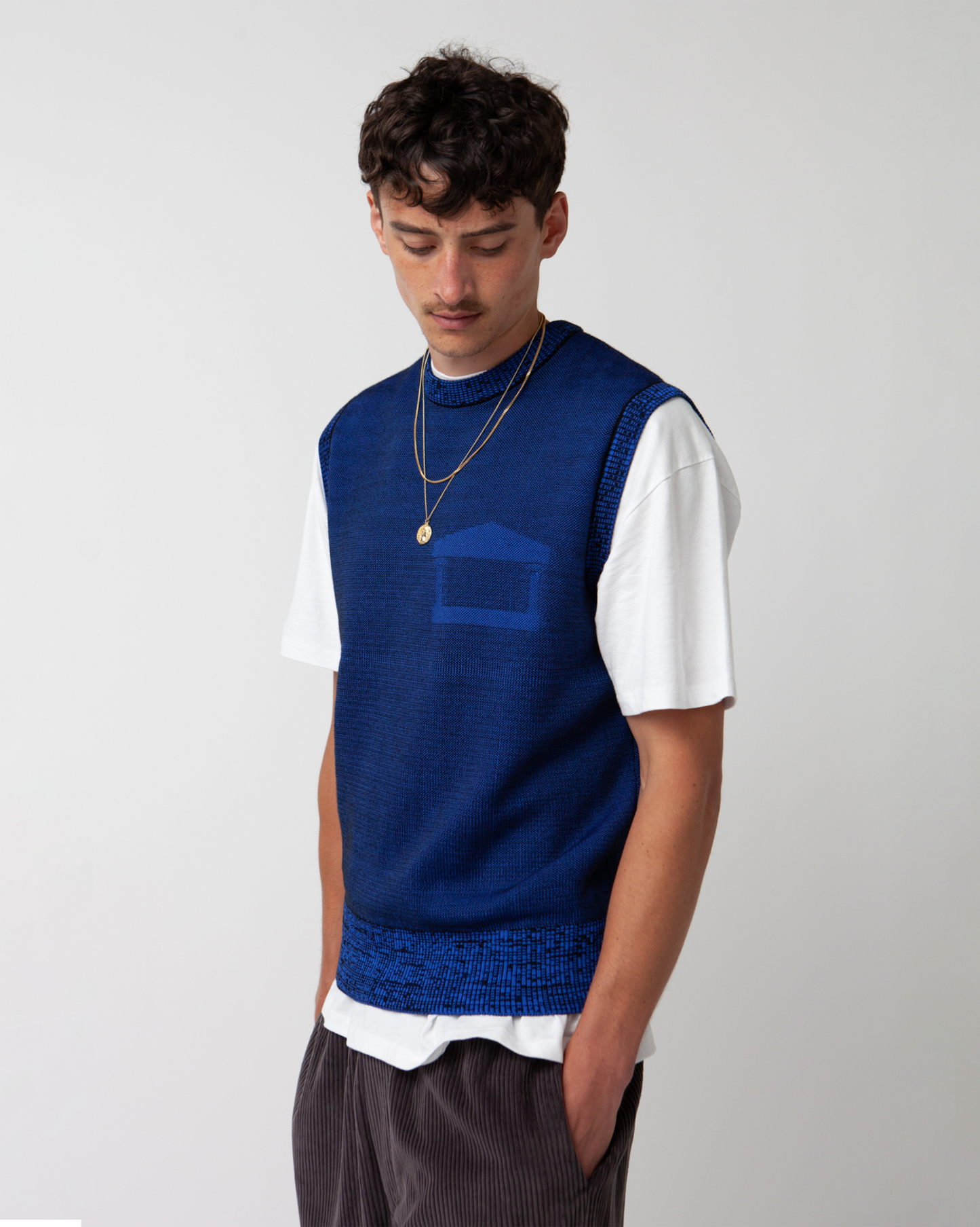 Glitch Temple Knit Vest