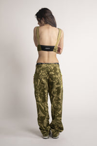 Bra30 Women's Scrappy-Extra-Long Crop Top, Army at  Women's Clothing  store
